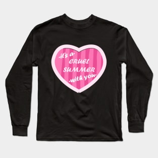 Cruel Summer Pink Heart Long Sleeve T-Shirt